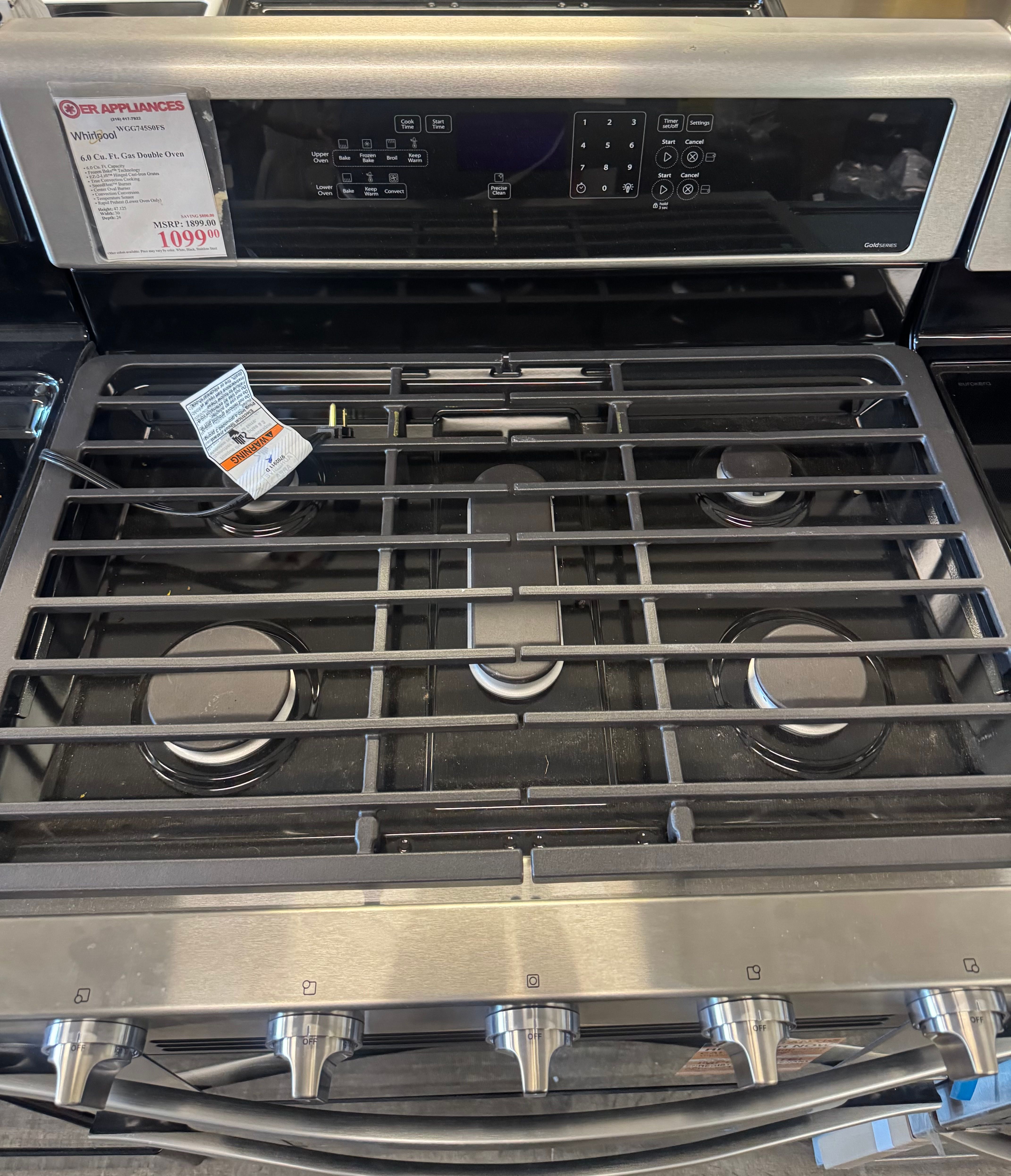 Whirlpool 6.0 Cu. Ft. Gas Double Oven