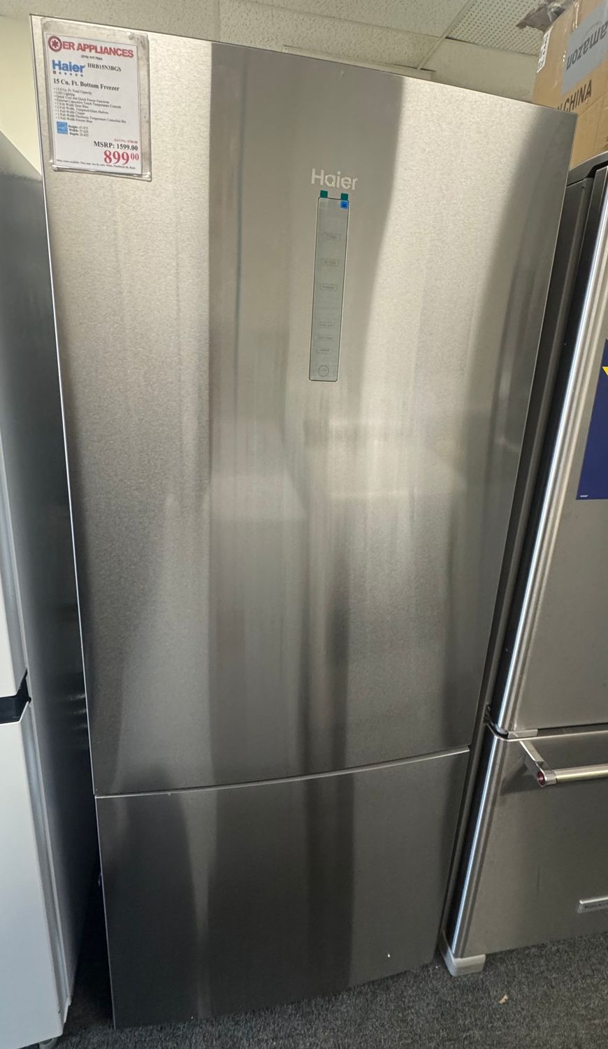 Haier 15 Cu. Ft. Bottom Freezer