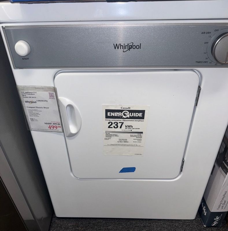 Whirlpool Compact Electric Dryer Whirlpool Compact Electric Dryer