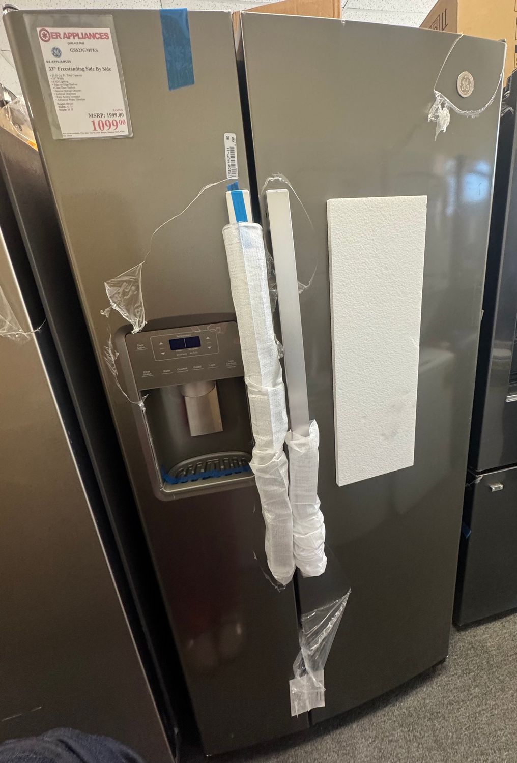 GE 33" Freestanding Side By Side