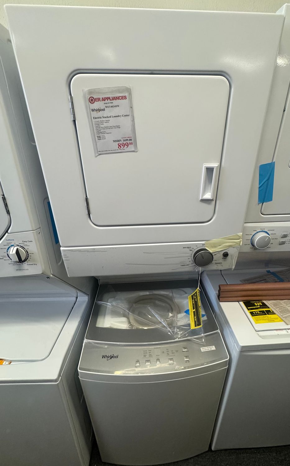 Whirlpool Electric Stacked Laundry Center