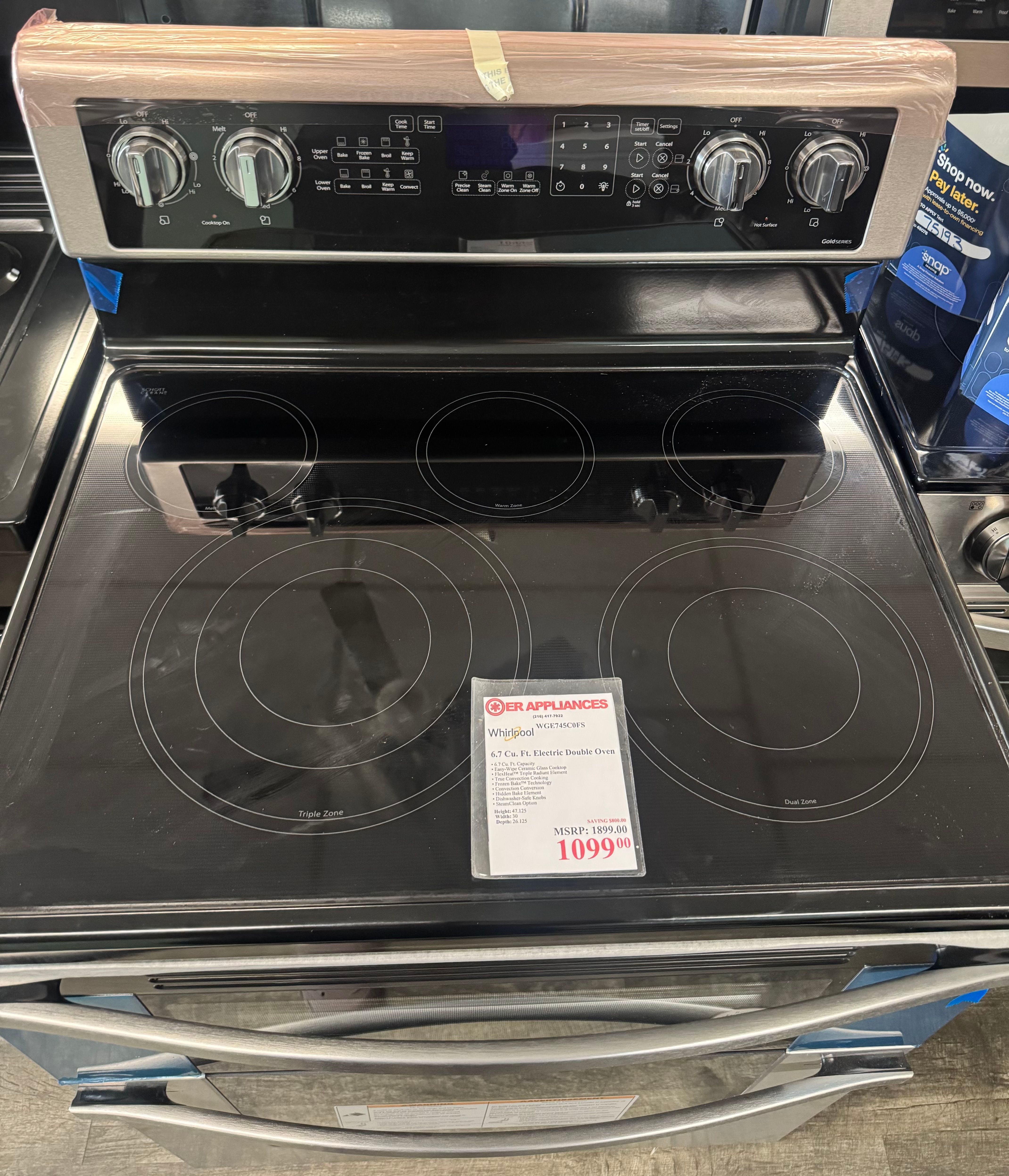 Whirlpool 6.7 Cu. Ft. Electric Double Oven