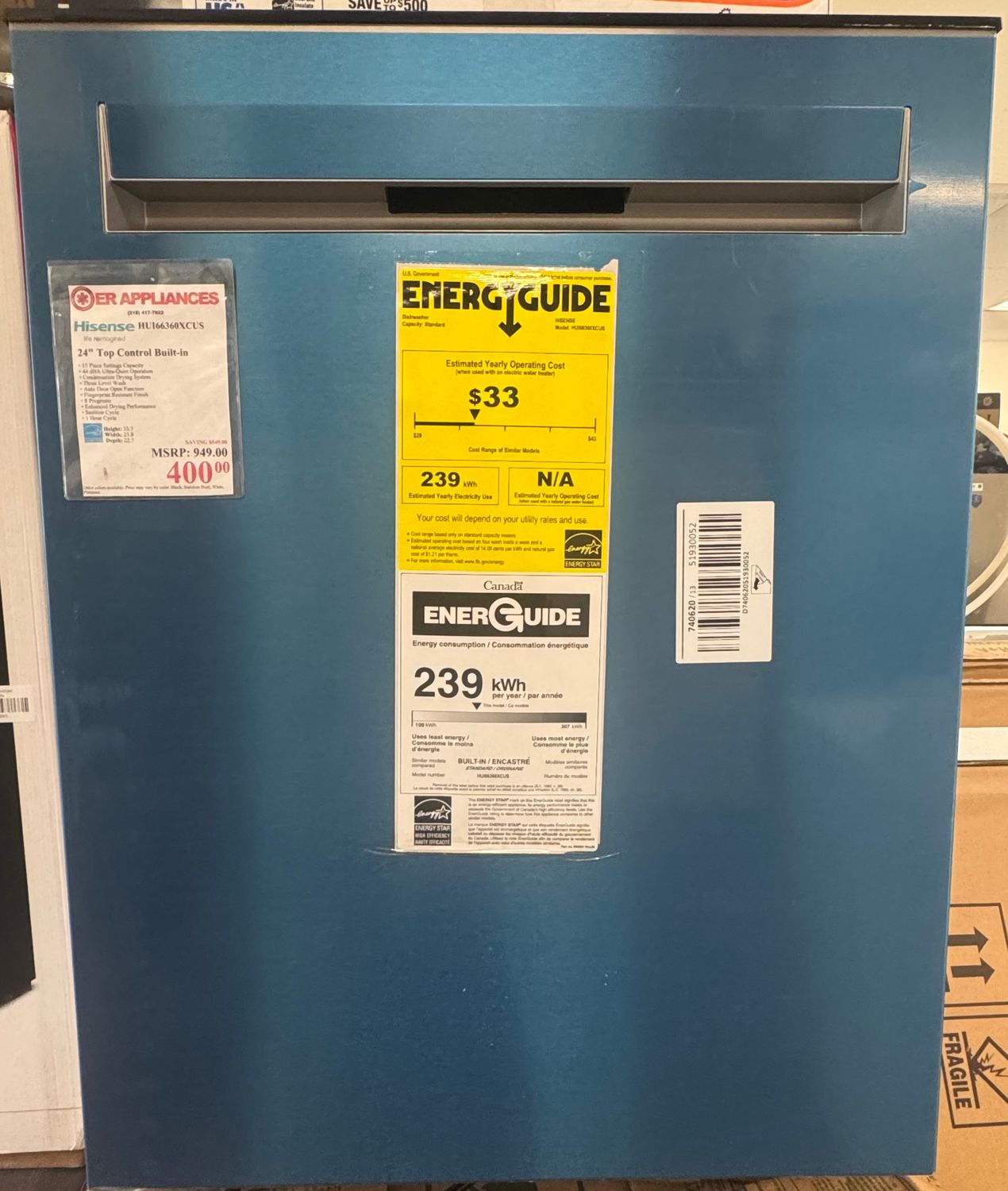 Hisense 24" Top Control Built-in