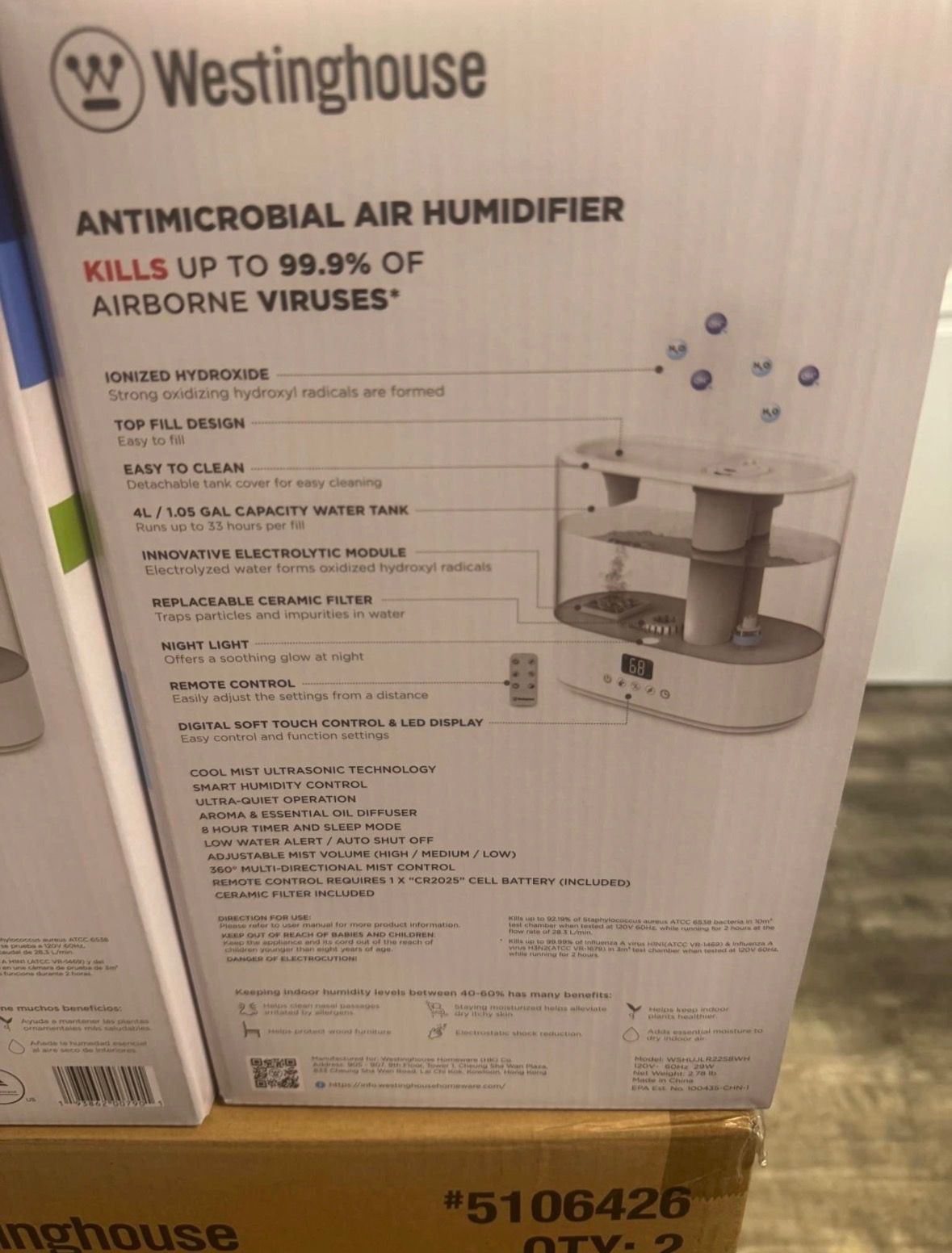 Westinghouse Antimicrobial Air Humidifier