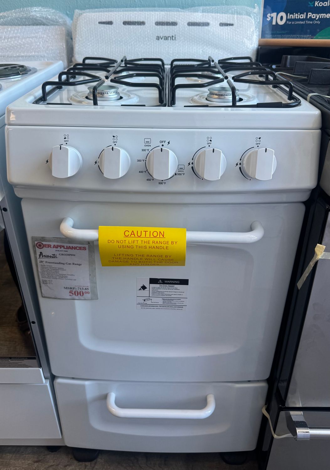 Avanti 20" Freestanding Gas Range