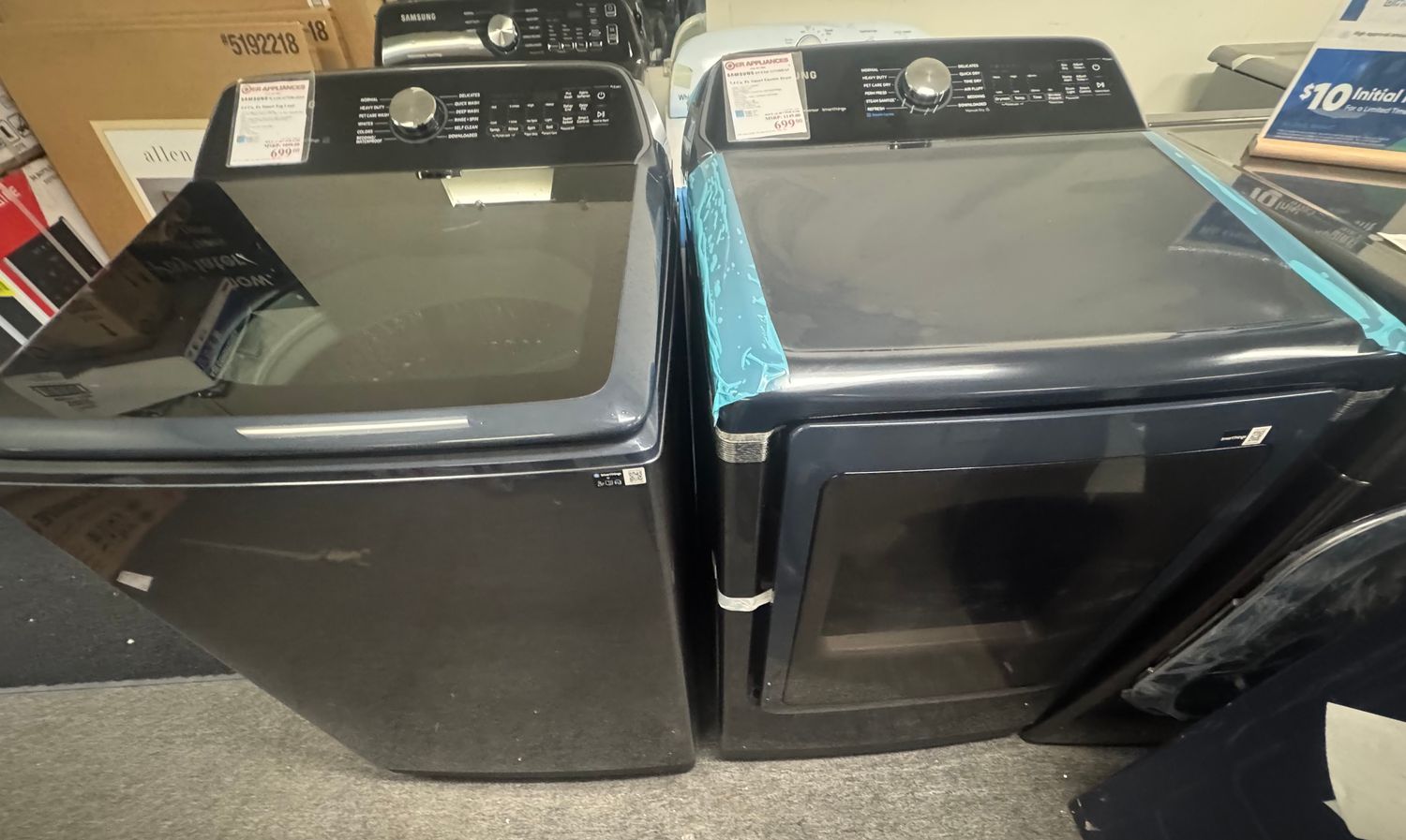 Samsung Smart Top Load Washer/ Electric Dryer