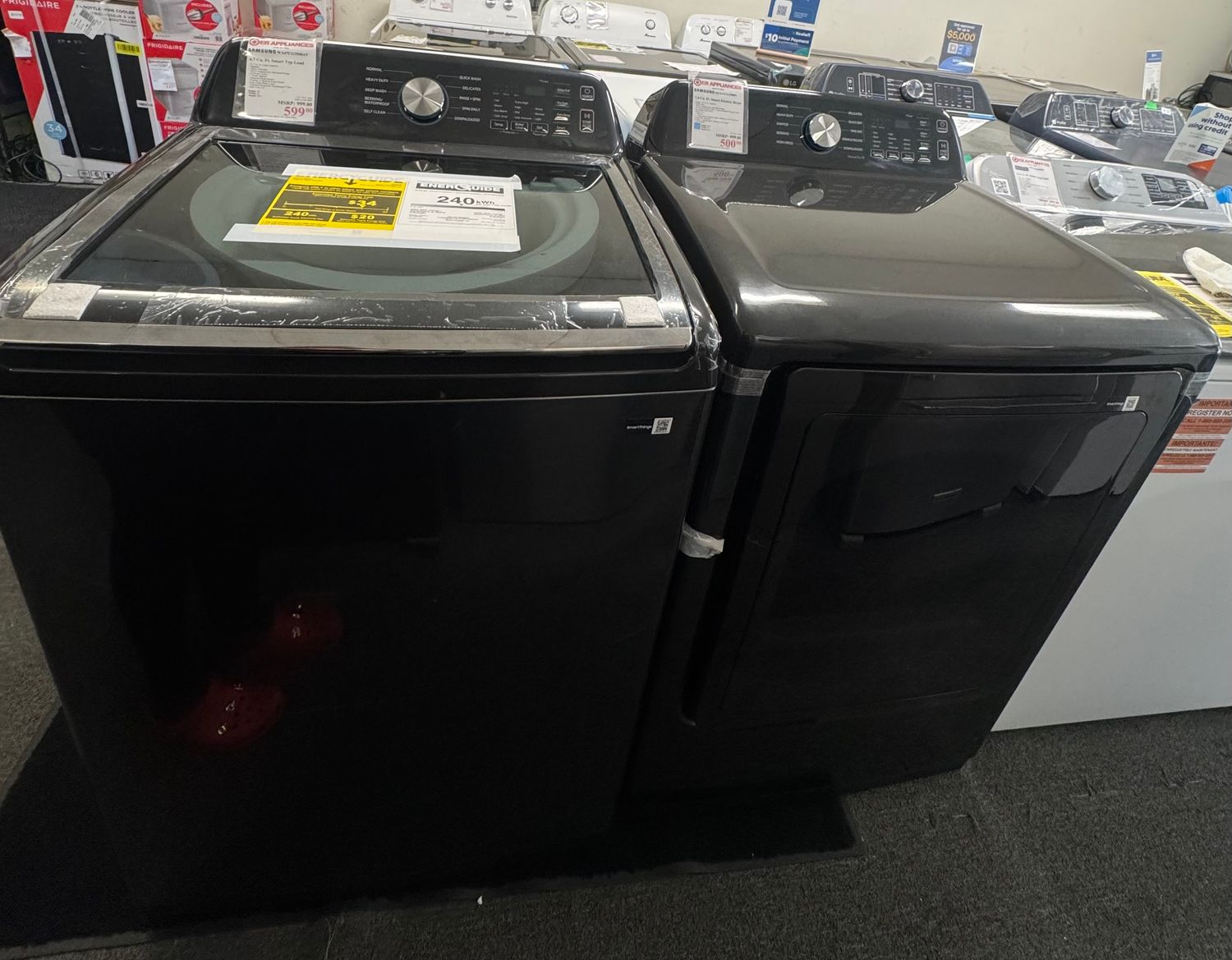 Samsung 4.7 Smart Top Load/Electric Dryer