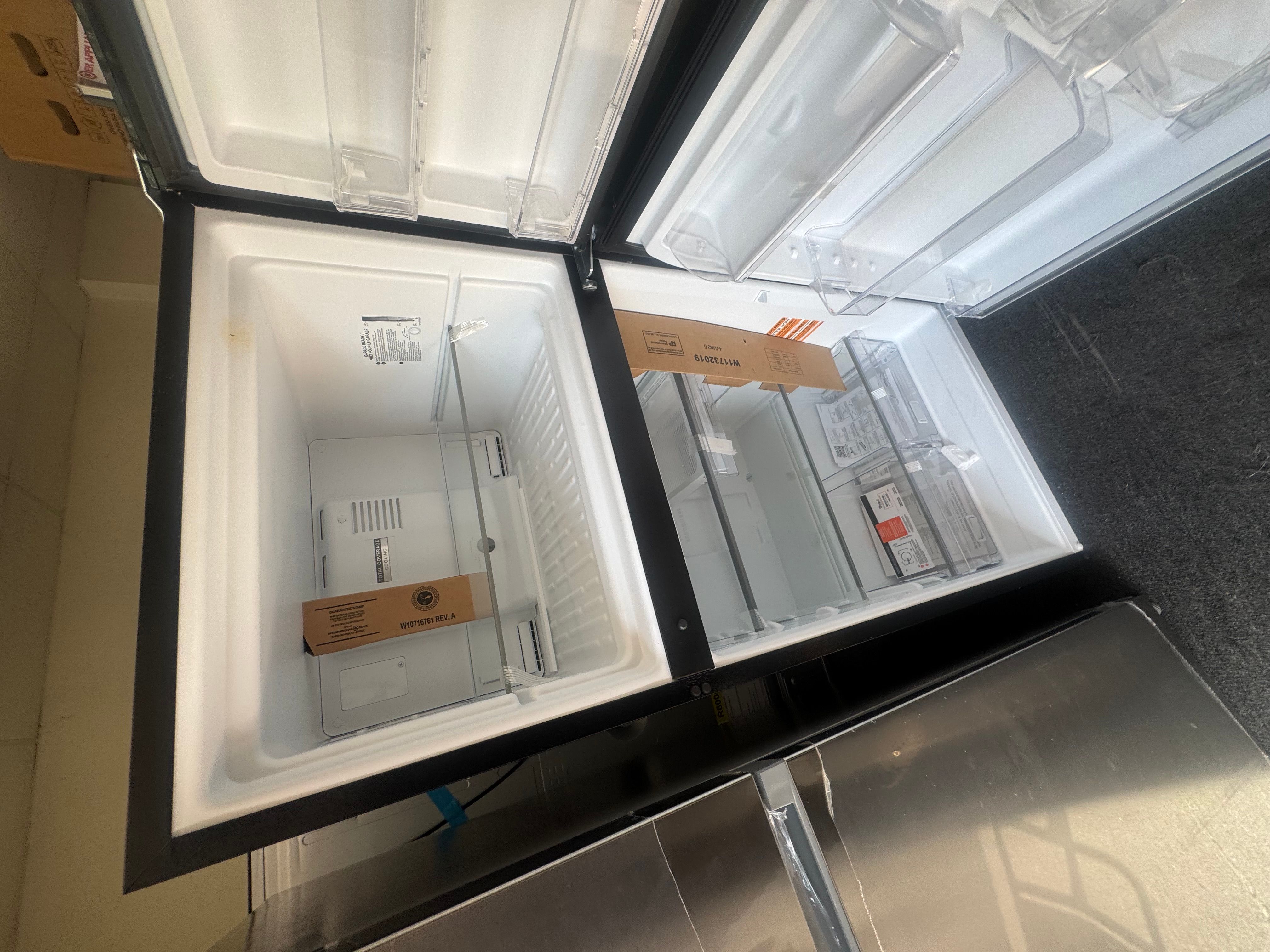 Whirlpool 30” Top Freezer Black New
