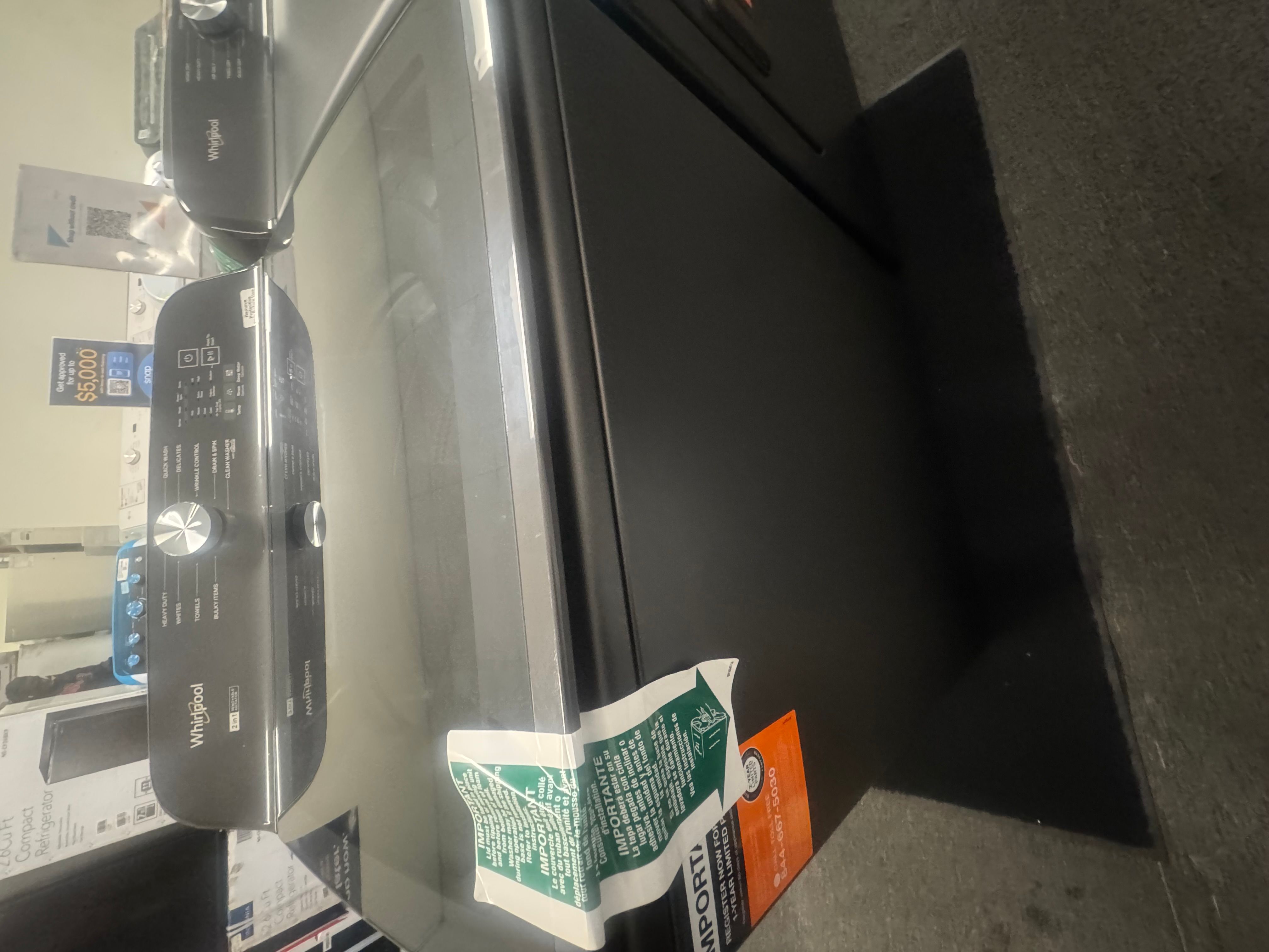 Whirlpool Laundry Pair – WTW6157PB Washer & WED6150PB Electric Dryer