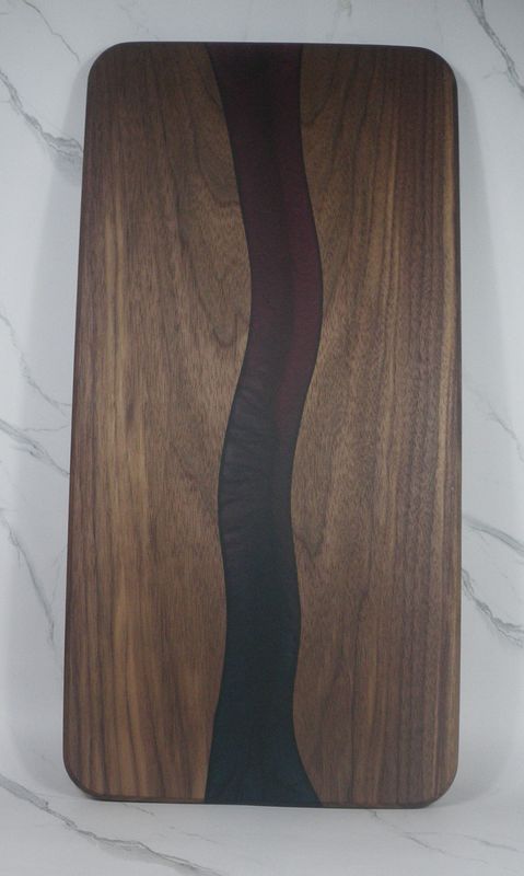 Walnut River Board with Two-Tone Mica Pigment
