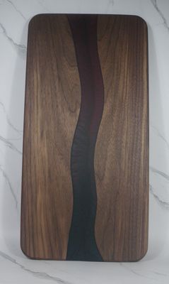 Walnut River Board with Two-Tone Mica Pigment