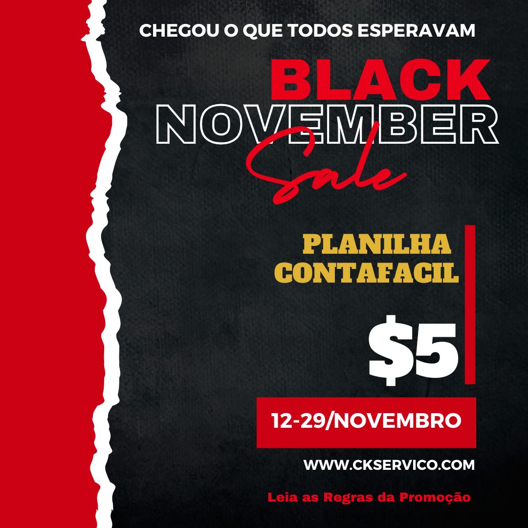 BLACK NOVEMBER *** Planilha de Organização Financeira