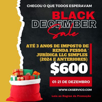 BLACK NOVEMBER *** ATE 3 ANOS DE DECLARAÇÃO DE IMPOSTO DE RENDA PESSOA FÍSICA + LLC