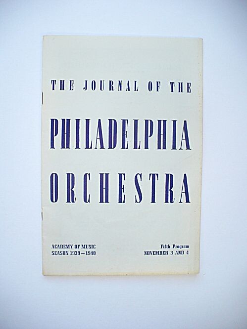 1939 DEVI DJA BALI DANCE PHILADELPHIA ORCHESTRA CONCERT MUSIC PROGRAM