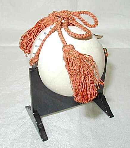 Rare Oriental Chinese or Japanese Lacquered Drum on Stand