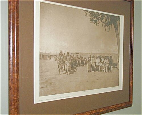 ORIGINAL 1905 EDWARD CURTIS AMERICAN INDIAN PHOTOGRAVURE TABLITA DANCERS AND SINGERS