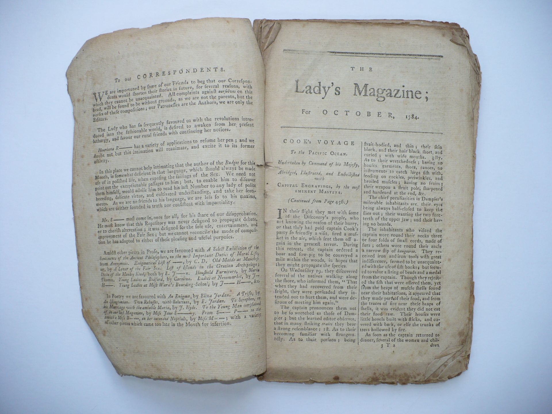 1784 MAGAZINE CAPTAIN COOK, HOT AIR BALLOON RIDE EXPERIMENTATION