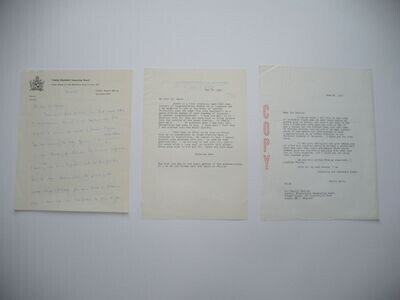 1962 SIR HAROLD HARTLEY LONDON ENGLAND BRIGADIER-GENERAL, CHEMIST AUTOGRAPHED LETTER