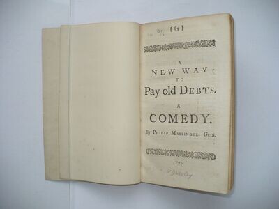 1744 PHILIP MASSINGER ENGLISH PLAY A NEW WAY TO PAY OLD DEBTS