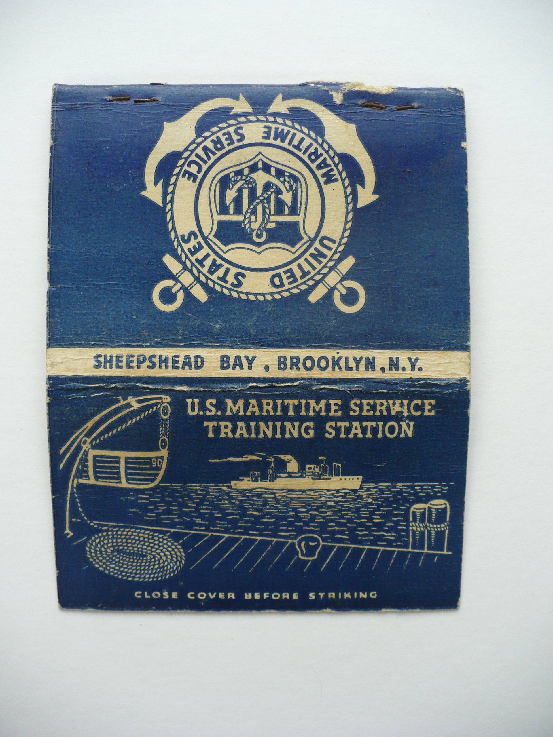 RARE MUSIC SONGWRITER AUTOGRAPHED JACK LAWRENCE WWII MERCHANT MARINE SERVICE MATCHBOOK