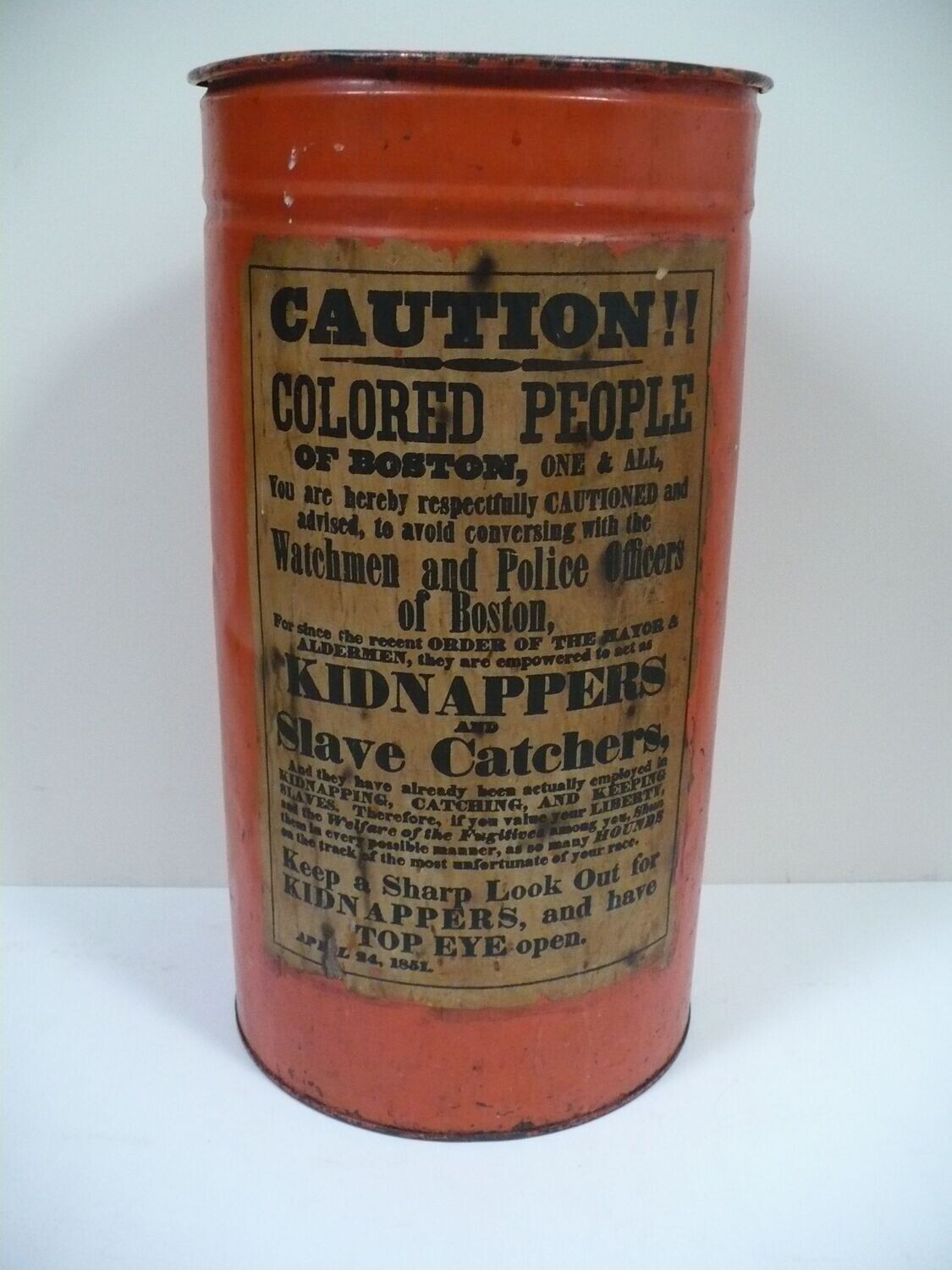 VERY RARE 1851 AFRICAN AMERICAN ANTI SLAVERY ABOLITIONIST BOSTON MASSACHUSETTS VIGILANCE COMMITTEE BROADSIDE