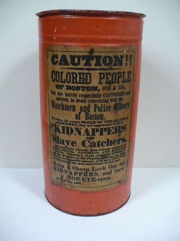 VERY RARE 1851 AFRICAN AMERICAN ANTI SLAVERY ABOLITIONIST BOSTON MASSACHUSETTS VIGILANCE COMMITTEE BROADSIDE