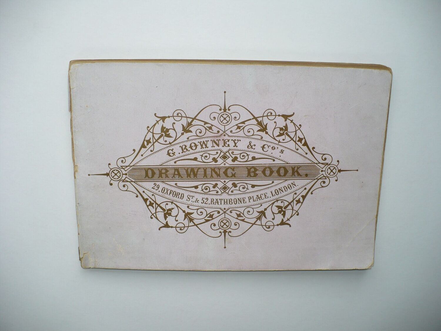 GROUP OF 1800'S DRAWINGS IN ART BOOK BY SCHOOLGIRL CLARA BAILEY