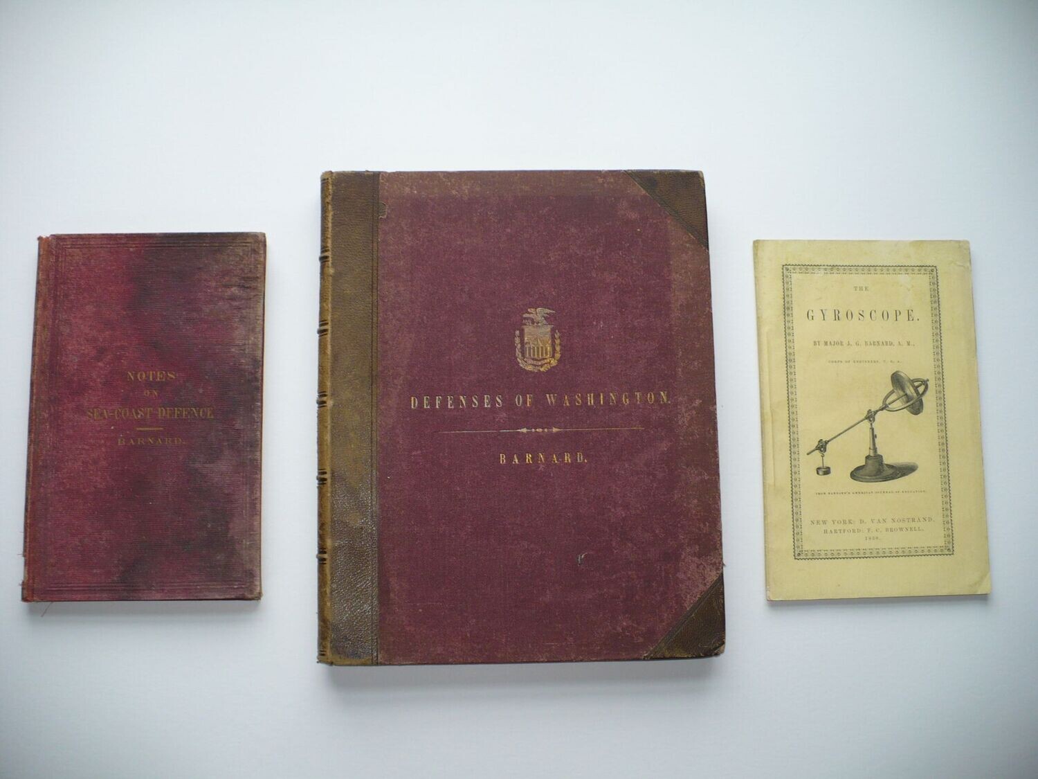 CIVIL WAR BOOKS BY U. S. ARMY GENERAL JOHN BARNARD, ONE SIGNED