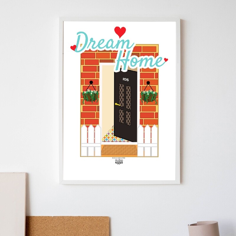 Customisable 'Dream Home' A3 Housewarming Wall Art Poster Print