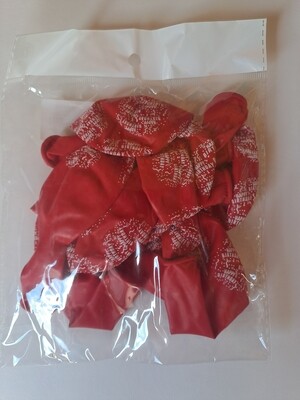 Balloons Red Print 12&#39;s