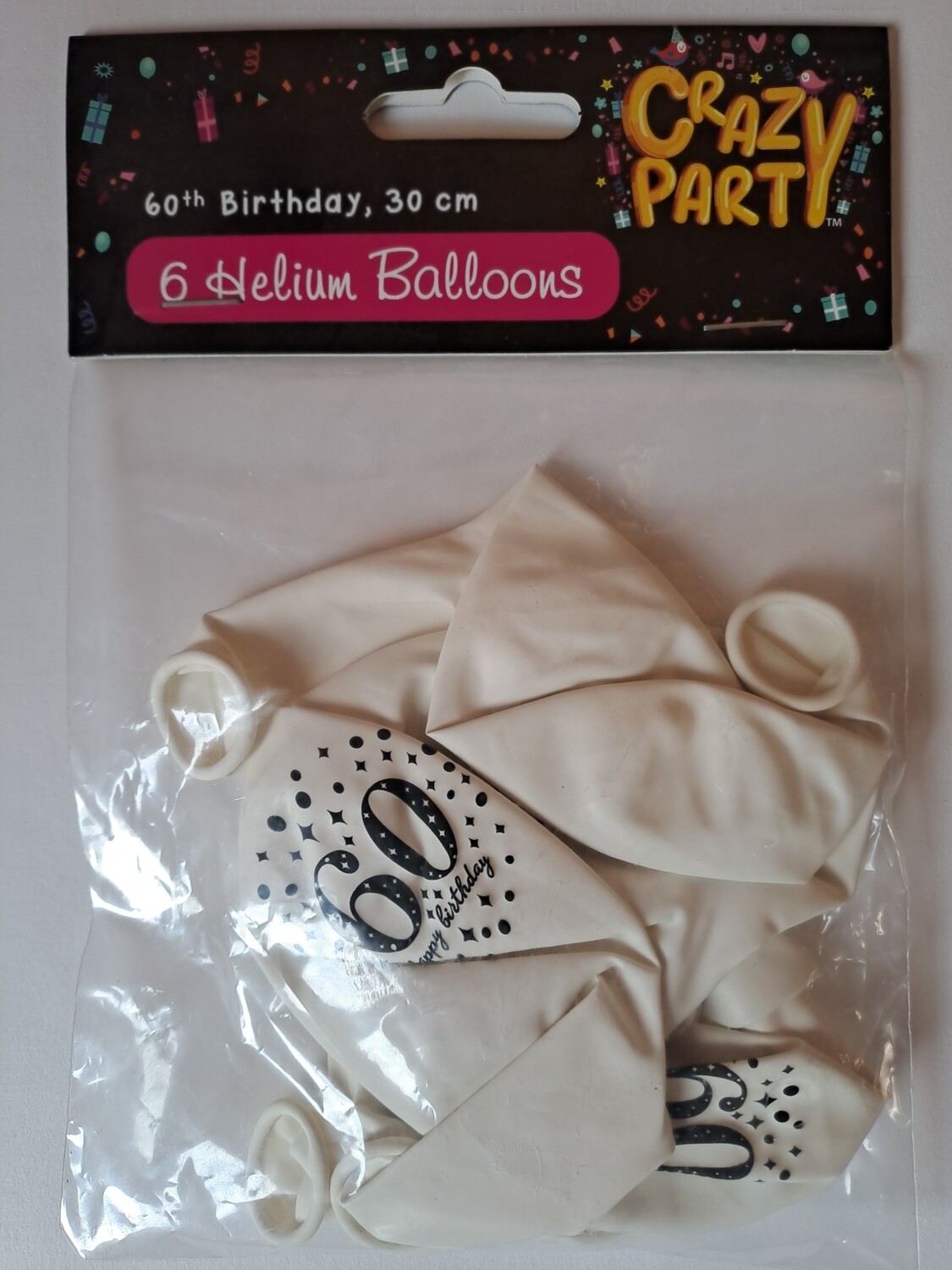Balloons 60th White 6&#39;s