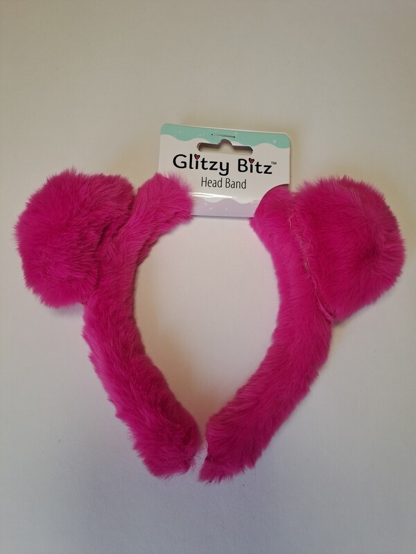Head Band Fluffy Pink/Purpl