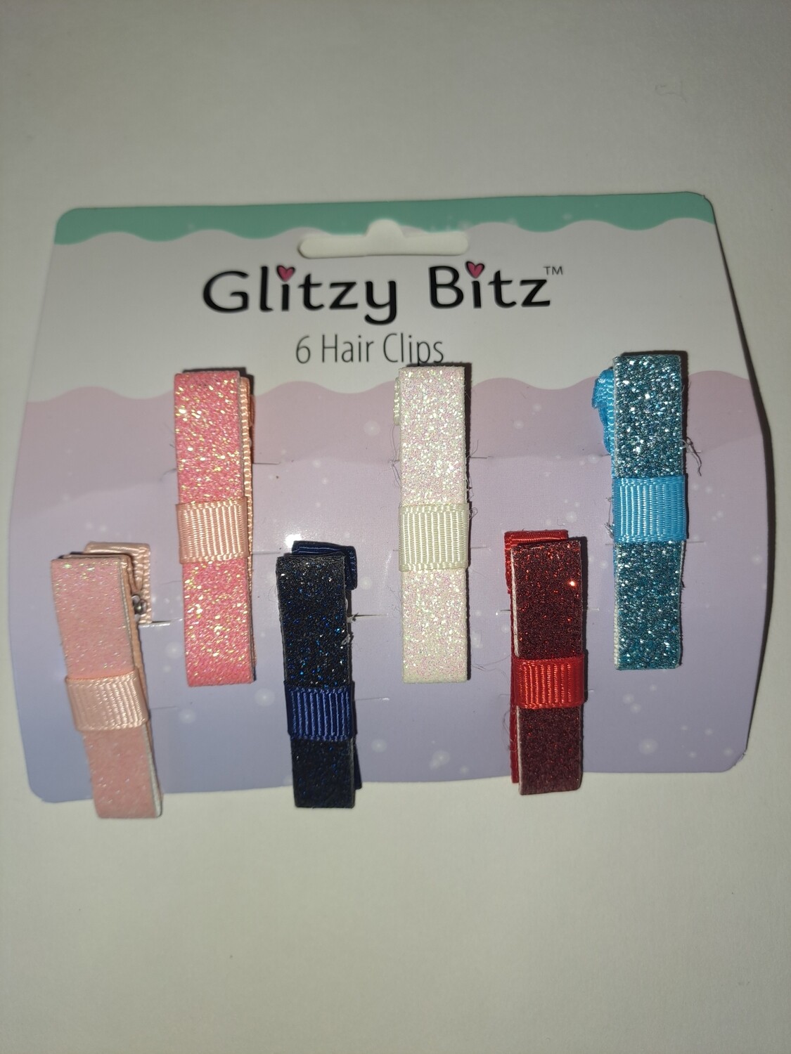 Hair Clips Glitter 6&#39;s