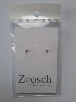 Zoosch 3mm clear stud earrings