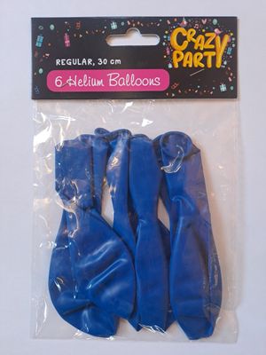 Balloons Regular Blue 6's
