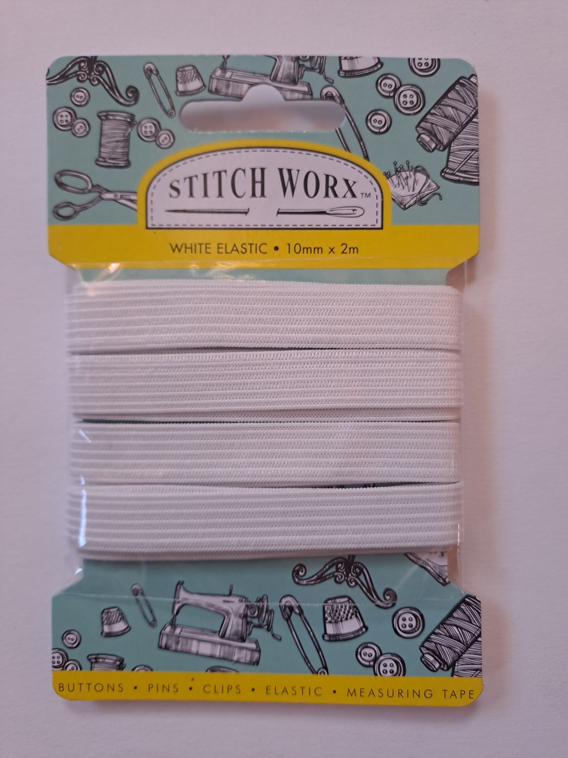 Elastic 10mm x 2m White