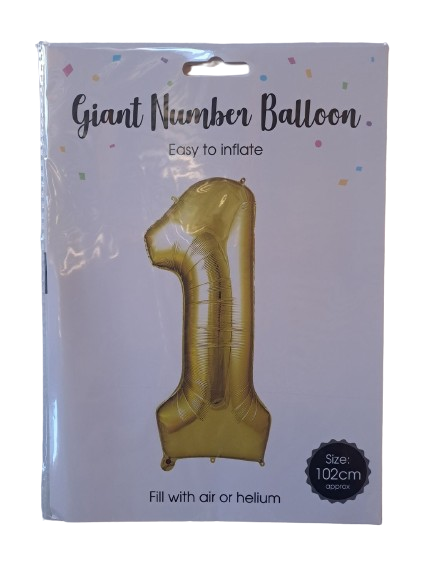 Balloon Giant Number 1 Gold
