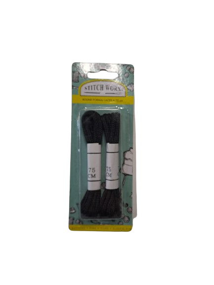 Laces Formal Round 75cm Black