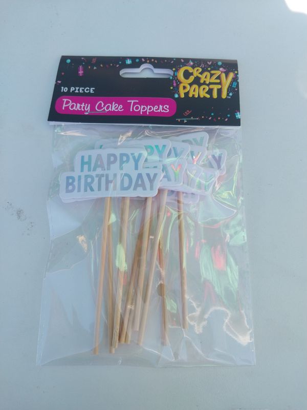 Party cake toppers 10pcs