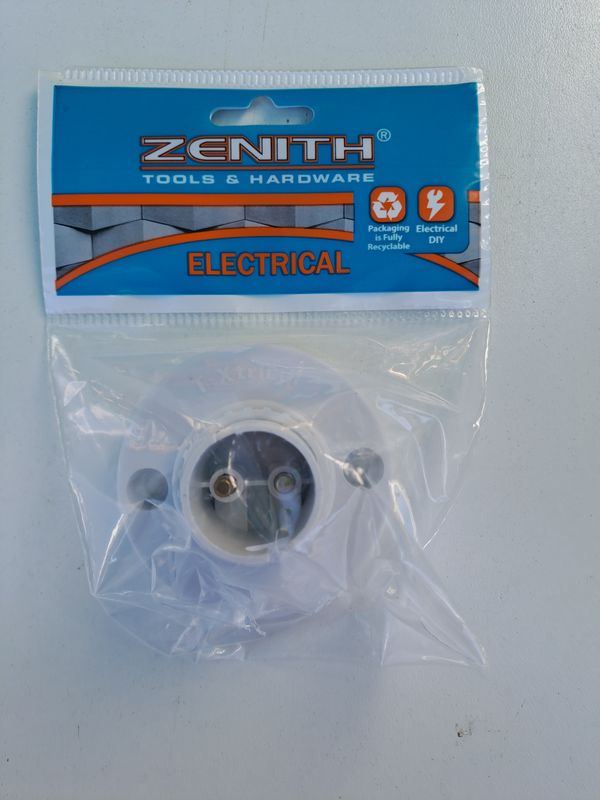 Lightbulb Batten Holder Nylon 50mm White