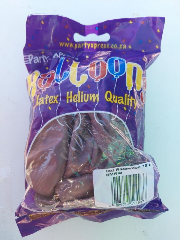 Balloons Std Rosewood 10&#39;s