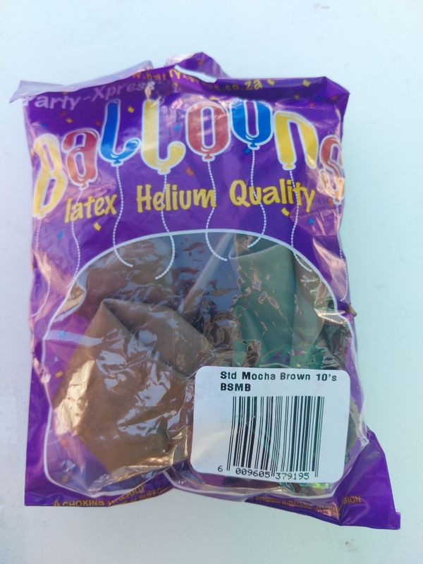 Balloons Std Mocha Brown 10's