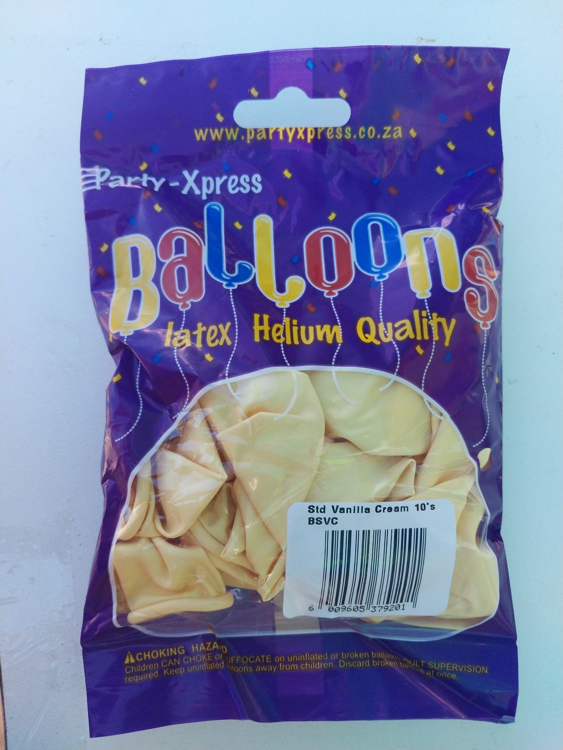Balloons Std Vanilla Cream 10&#39;s