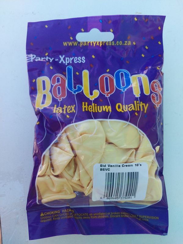 Balloons Std Vanilla Cream 10's