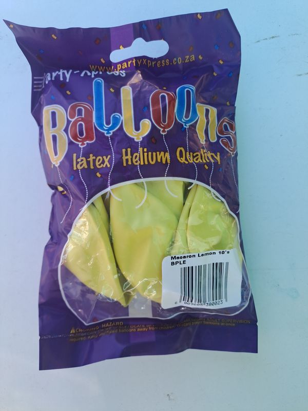 Balloons Macaron Lemon 10's