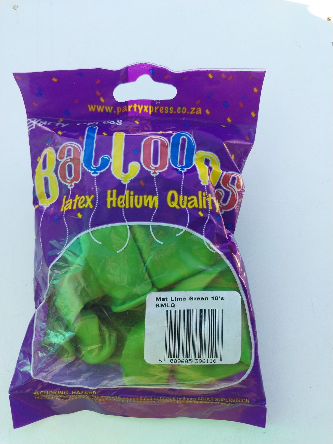 Balloons Met Lime Green 10's