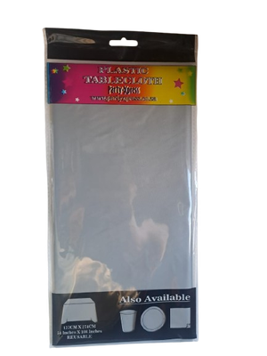 Tablecloth Plastic Silver