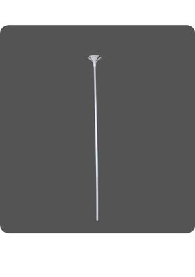 Balloon Stick and Cup White