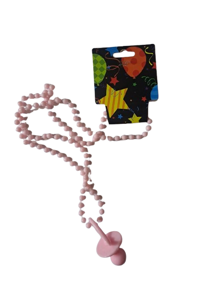 Baby Shower Necklace with Dummy Pink