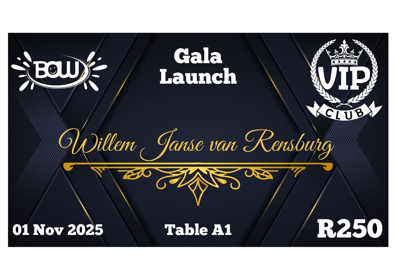 VIP CLUB LAUNCH 2025 TICKET